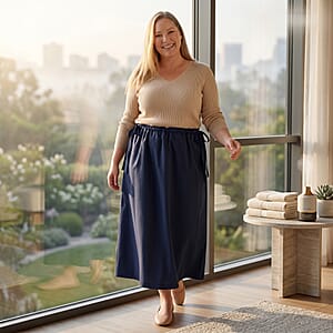 La Marey Navy Draw String Skirt - One Size Fits Most