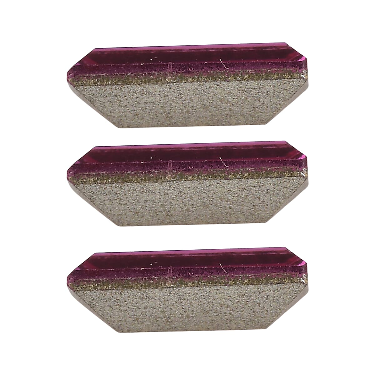 1.22 ctw Baguette Cut Fuchsia Swarovski Crystal Loose Stone (Set Of 3) (7x3 mm) image number 1