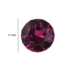 0.85 ctw Round Cut Fuchsia Swarovski Crystal Loose Stone (Set Of 2) (5.5 mm)