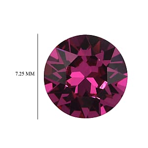 3.57 ctw Round Cut Fuchsia Swarovski Crystal Loose Stone (Set Of 3) (7.25 mm)