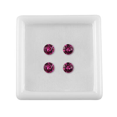 1.73 ctw Round Cut Fuchsia Swarovski Crystal Loose Stone (Set Of 4) (5.3 mm)