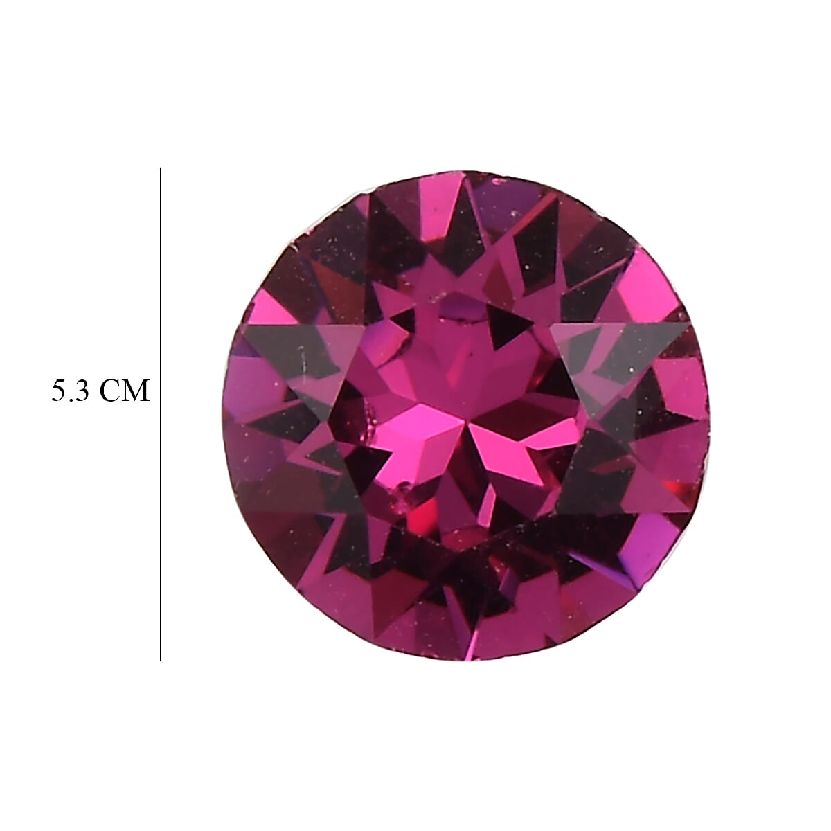 1.73 ctw Round Cut Fuchsia Swarovski Crystal Loose Stone (Set Of 4) (5.3 mm) image number 3