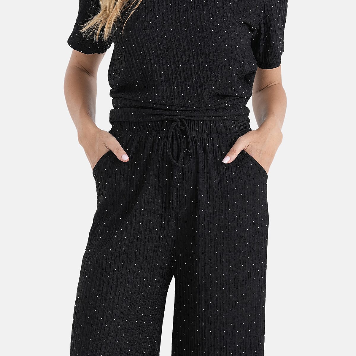 La Marey Black 2pcs Pajama Set - One Size Missy image number 6