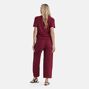 La Marey Wine 2pcs Pajama Set - One Size Missy
