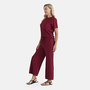 La Marey Wine 2pcs Pajama Set - One Size Plus