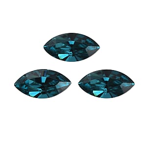 0.64 ctw Marquise Cut Indicolite Swarovski Crystal Loose Stone (Set Of 3) (6x3 mm)