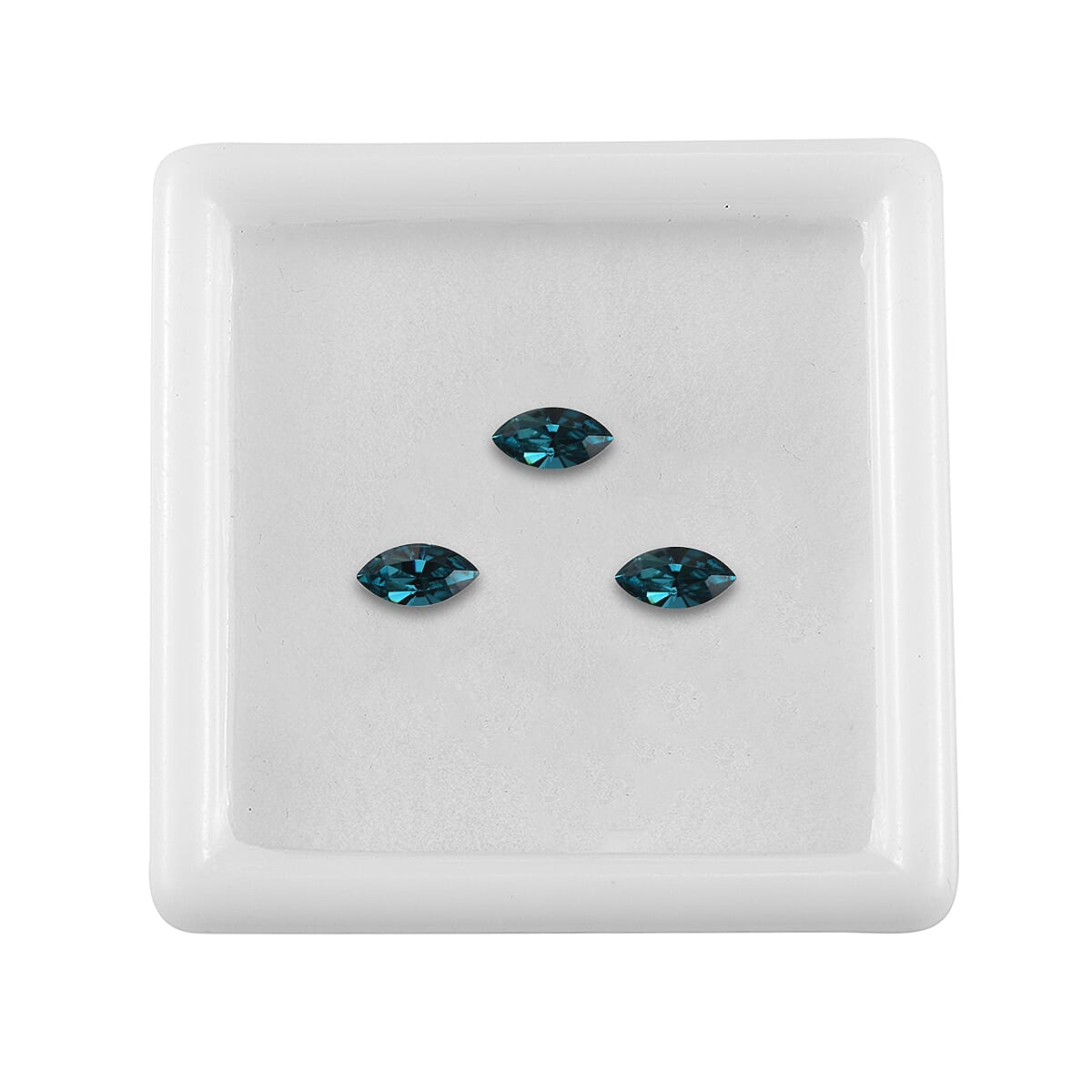 0.64 ctw Marquise Cut Indicolite Swarovski Crystal Loose Stone (Set Of 3) (6x3 mm) image number 2