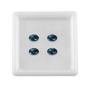 1.54 ctw Oval Cut Indicolite Swarovski Crystal Loose Stone (Set Of 4) (6x4 mm)