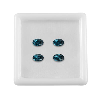 1.54 ctw Oval Cut Indicolite Swarovski Crystal Loose Stone (Set Of 4) (6x4 mm)