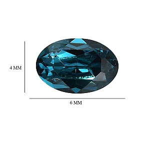 1.54 ctw Oval Cut Indicolite Swarovski Crystal Loose Stone (Set Of 4) (6x4 mm)