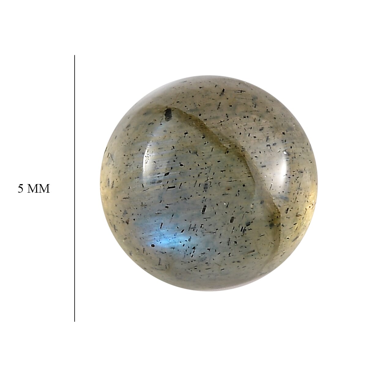 0.60 ctw Round Cut Malagasy Labradorite Loose Gemstone (5 mm) image number 3