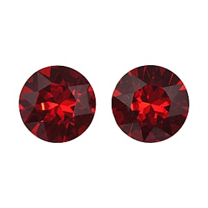 3.40 ctw Round Cut Light Siam Swarovski Crystal Loose Stone (Set Of 2) (8 mm)