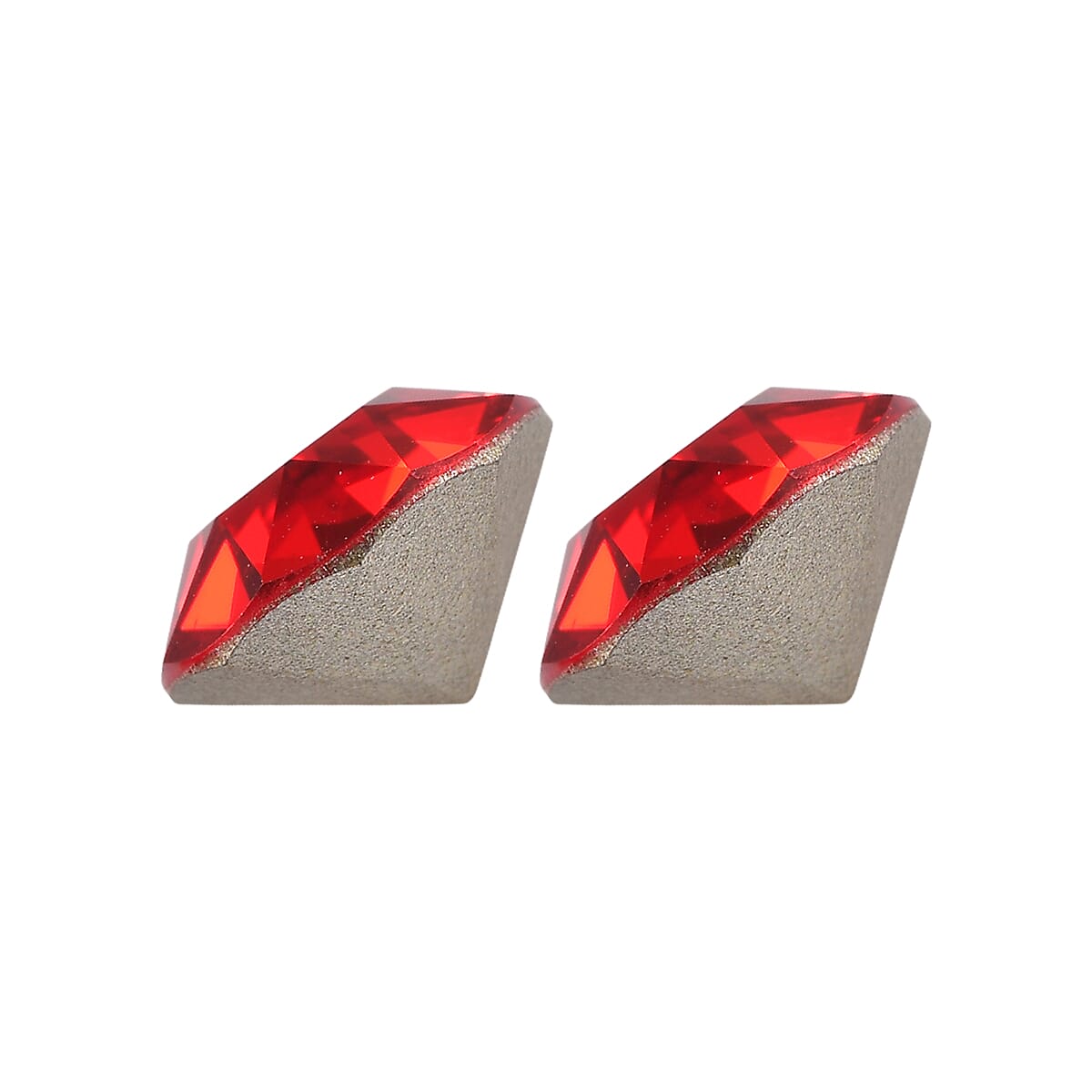 3.40 ctw Round Cut Light Siam Swarovski Crystal Loose Stone (Set Of 2) (8 mm) image number 1
