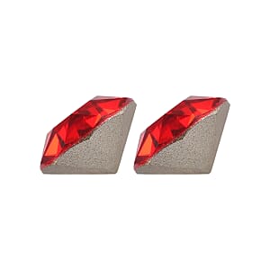 3.40 ctw Round Cut Light Siam Swarovski Crystal Loose Stone (Set Of 2) (8 mm)