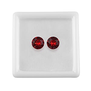 3.40 ctw Round Cut Light Siam Swarovski Crystal Loose Stone (Set Of 2) (8 mm)