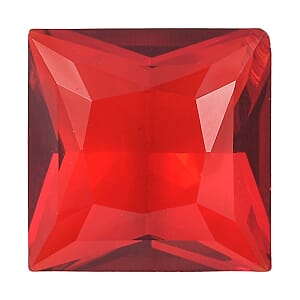 6.22 ctw Square Cut Light Siam Swarovski Crystal Loose Stone (12 mm)