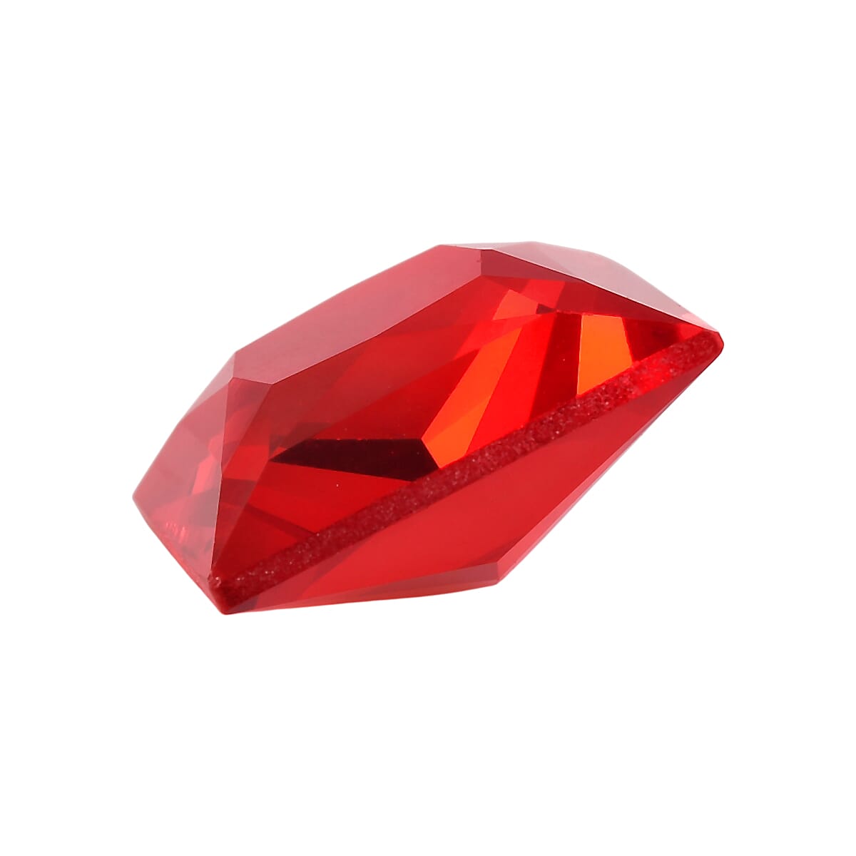 6.22 ctw Square Cut Light Siam Swarovski Crystal Loose Stone (12 mm) image number 1