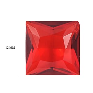 6.22 ctw Square Cut Light Siam Swarovski Crystal Loose Stone (12 mm)