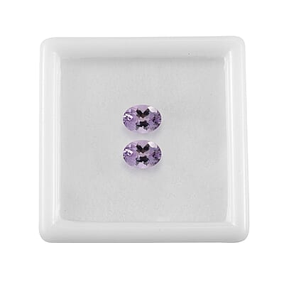 2.02 ctw Oval Cut Rose De France Amethyst Loose Gemstone (Set Of 2) (8x6 mm)