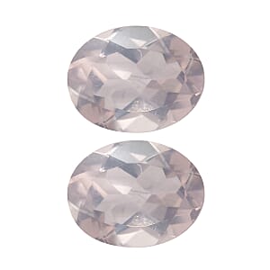 2.92 ctw Oval Cut Rose Quartz Loose Gemstone (Set Of 2) (9x7 mm)