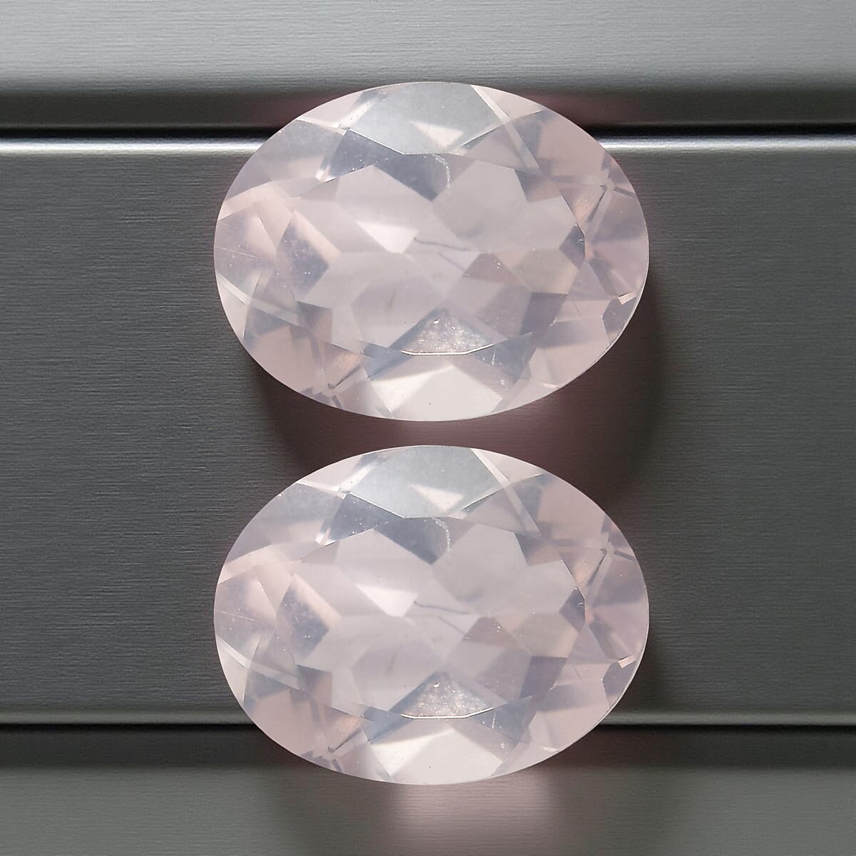 2.92 ctw Oval Cut Rose Quartz Loose Gemstone (Set Of 2) (9x7 mm) image number 1