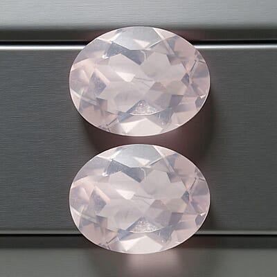 2.92 ctw Oval Cut Rose Quartz Loose Gemstone (Set Of 2) (9x7 mm)