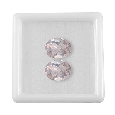 2.92 ctw Oval Cut Rose Quartz Loose Gemstone (Set Of 2) (9x7 mm)