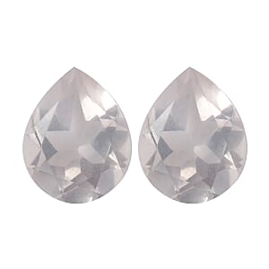 2.77 ctw Pear Cut Rose Quartz Loose Gemstone (Set Of 2) (9x7 mm)