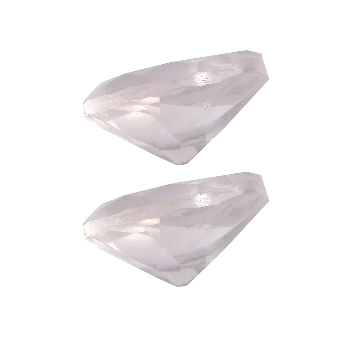 2.77 ctw Pear Cut Rose Quartz Loose Gemstone (Set Of 2) (9x7 mm) image number 2