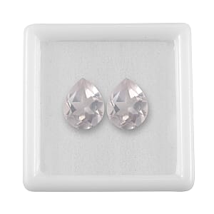 2.77 ctw Pear Cut Rose Quartz Loose Gemstone (Set Of 2) (9x7 mm)