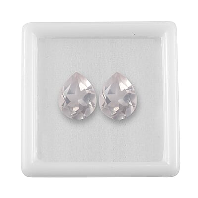 2.77 ctw Pear Cut Rose Quartz Loose Gemstone (Set Of 2) (9x7 mm)