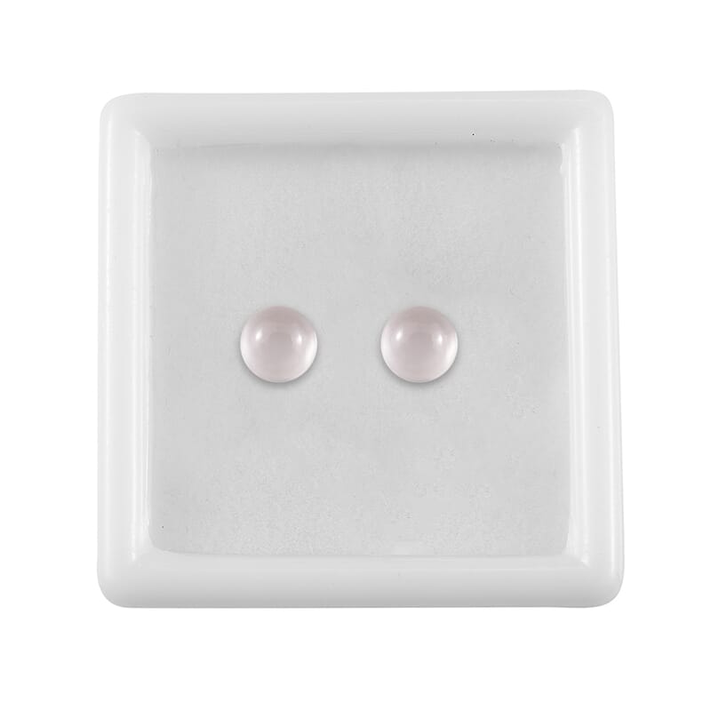 1.38 ctw Round Cut Rose Quartz Loose Gemstone (Set Of 2) (6 mm)