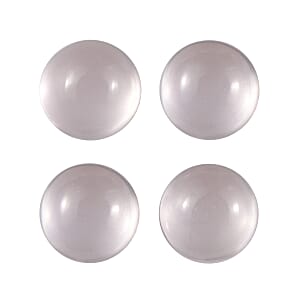 3.59 ctw Round Cut Rose Quartz Loose Gemstone (Set Of 4) (6.25 mm)