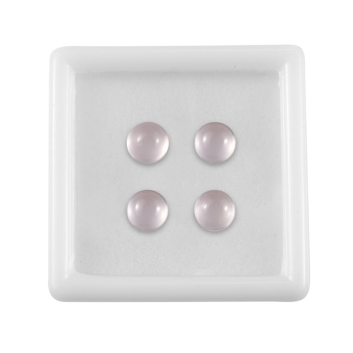 3.59 ctw Round Cut Rose Quartz Loose Gemstone (Set Of 4) (6.25 mm) image number 2