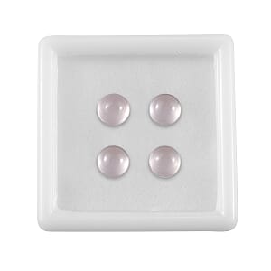 3.59 ctw Round Cut Rose Quartz Loose Gemstone (Set Of 4) (6.25 mm)