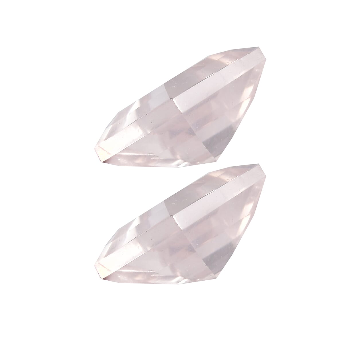 2.94 ctw Square Cut Rose Quartz Loose Gemstone (Set Of 2) (7 mm) image number 2
