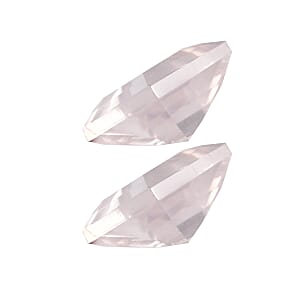 2.94 ctw Square Cut Rose Quartz Loose Gemstone (Set Of 2) (7 mm)