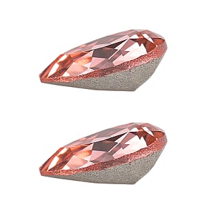 1.63 ctw Pear Cut Rose Swarovski Crystal Loose Stone (Set Of 2) (8x6 mm)