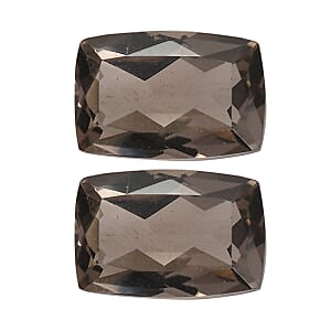 0.85 ctw Cushion Cut Smoky Quartz Loose Gemstone (Set Of 2) (6x4 mm)