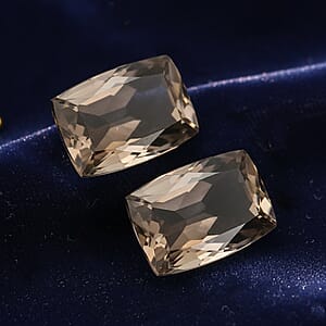 0.85 ctw Cushion Cut Smoky Quartz Loose Gemstone (Set Of 2) (6x4 mm)