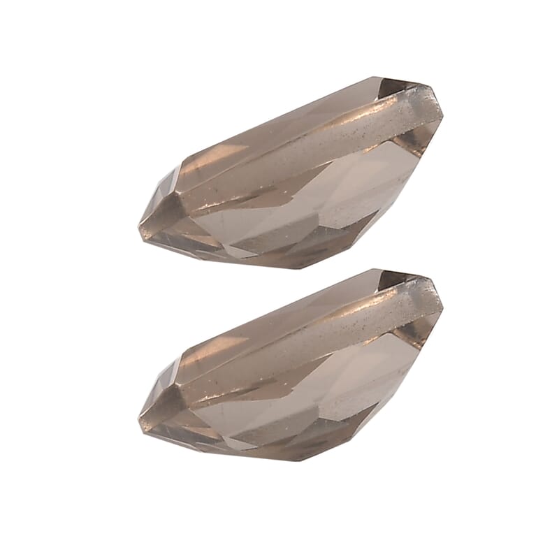0.85 ctw Cushion Cut Smoky Quartz Loose Gemstone (Set Of 2) (6x4 mm)