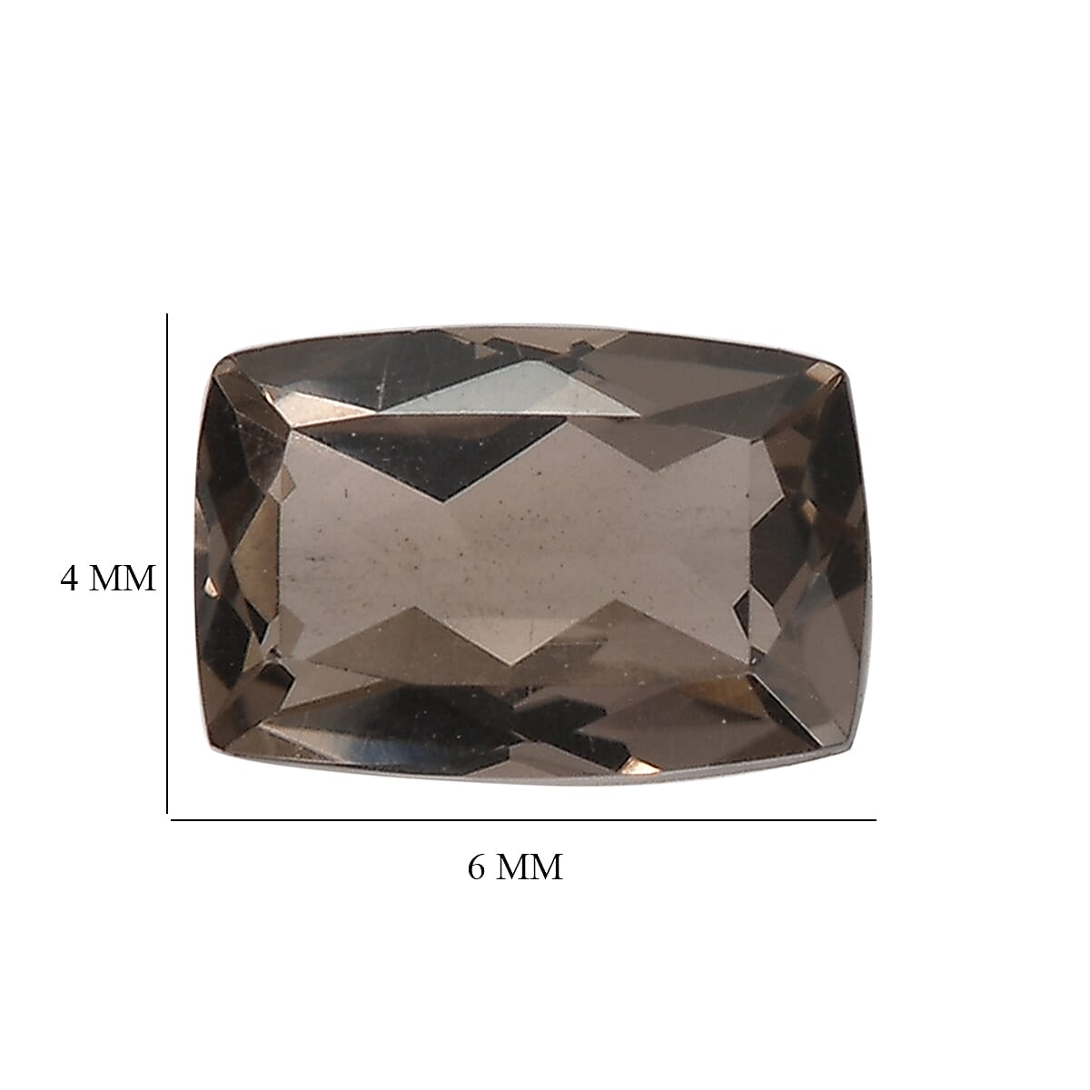 0.85 ctw Cushion Cut Smoky Quartz Loose Gemstone (Set Of 2) (6x4 mm) image number 4