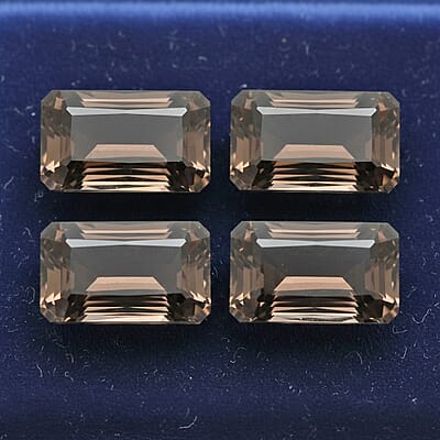 0.95 ctw Octagon Cut Smoky Quartz Loose Gemstone – AA Grade (Set Of 4) (5x3 mm)