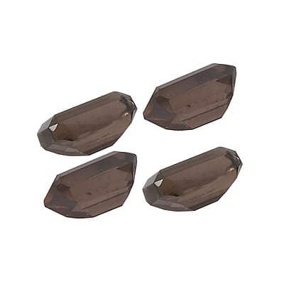 0.95 ctw Octagon Cut Smoky Quartz Loose Gemstone – AA Grade (Set Of 4) (5x3 mm)