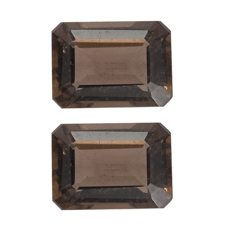 1.00 ctw Octagon Cut Smoky Quartz Loose Gemstone (Set Of 2) (7x5 mm)