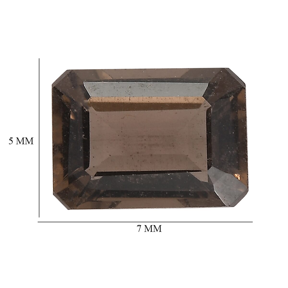 1.00 ctw Octagon Cut Smoky Quartz Loose Gemstone (Set Of 2) (7x5 mm)