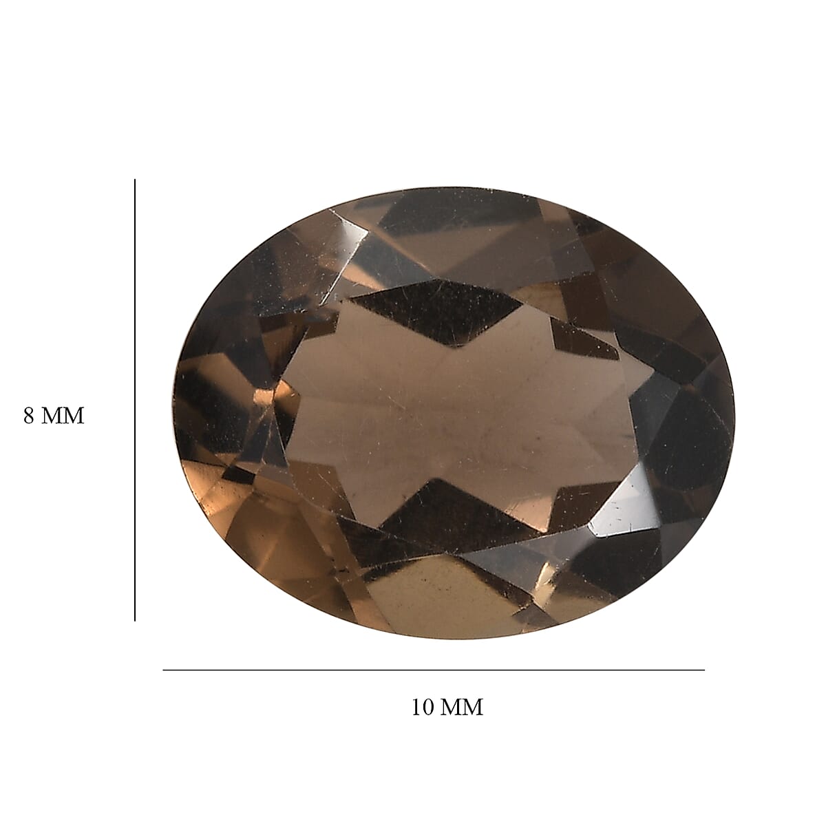 2.16 ctw Oval Cut Smoky Quartz Loose Gemstone (10x8 mm) image number 3