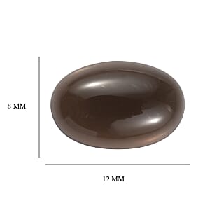 2.87 ctw Oval Cut Smoky Quartz Loose Gemstone &ndash; AA Grade (12x8 mm)
