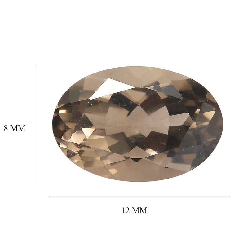 2.90 ctw Oval Cut Smoky Quartz Loose Gemstone (12x8 mm)
