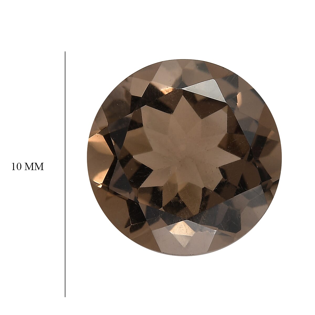 3.10 ctw Round Cut Smoky Quartz Loose Gemstone (10 mm)